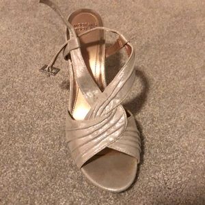 Size 11 silver strap heels
